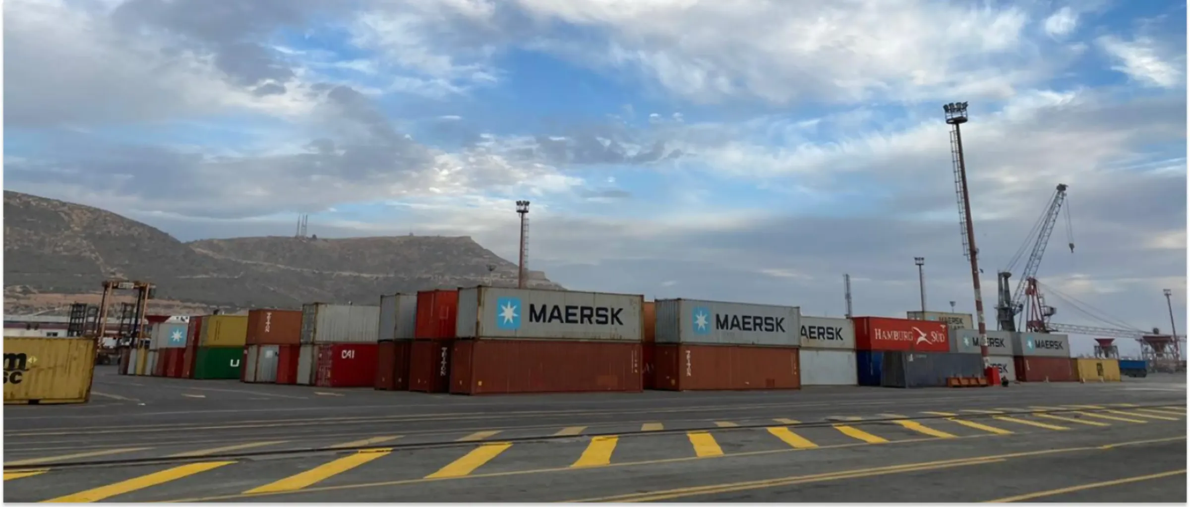 Conteneurs sur le terminal du port d’Agadir